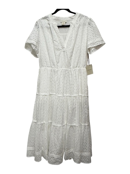 Cynthia Rowley Dresses & Skirts - Cynthia Rowley White Eyelet Tiered V-Neck Maxi Dress